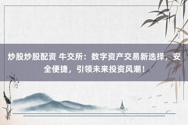 炒股炒股配资 牛交所：数字资产交易新选择，安全便捷，引领未来投资风潮！