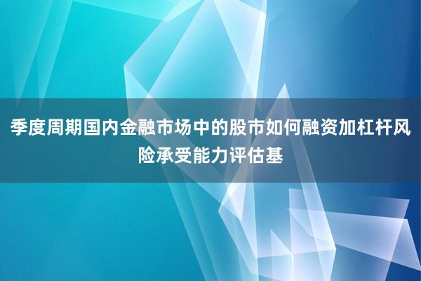 季度周期国内金融市场中的股市如何融资加杠杆风险承受能力评估基