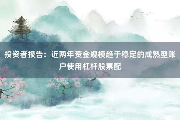投资者报告：近两年资金规模趋于稳定的成熟型账户使用杠杆股票配